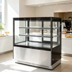 FLOOR - STANDING CAKE DISPLAY SHOWCASE（Two shelves）PZ-CS-900S2 PZ-CS-1000S2 PZ-CS-1200S2 PZ-CS-1500S2 PZ-CS-1800S2