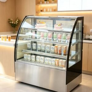 FLOOR - STANDING CAKE DISPLAY SHOWCASE（Three Shelves）PZ-CS900C3 PZ-CS1000C3 PZ-CS1200C3 PZ-CS1500C3 PZ-CS1800C3 PZ-CS2000C3